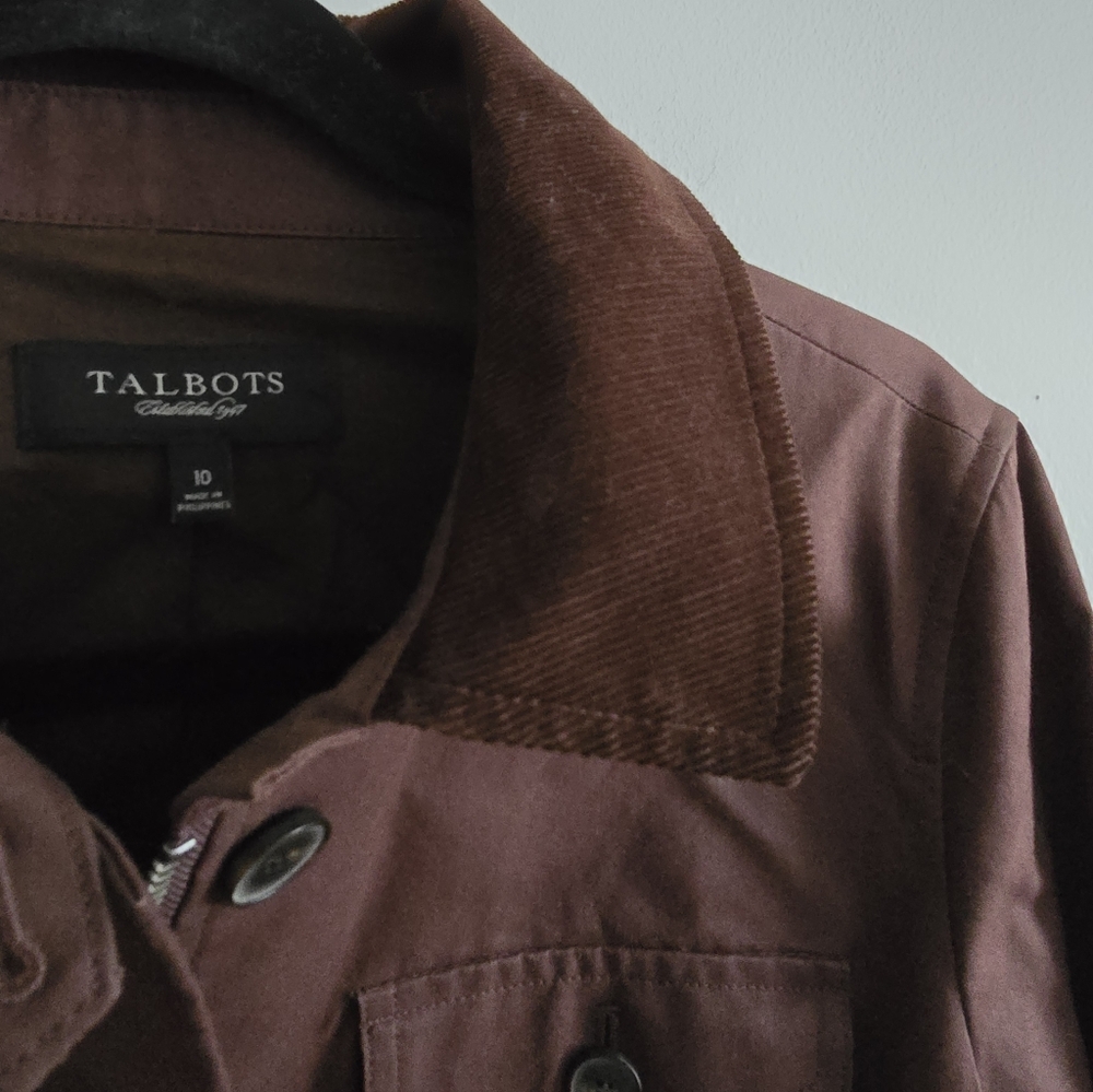 NWOT TALBOTS Brown Waxed Barn Jacket - Picture 4 of 8